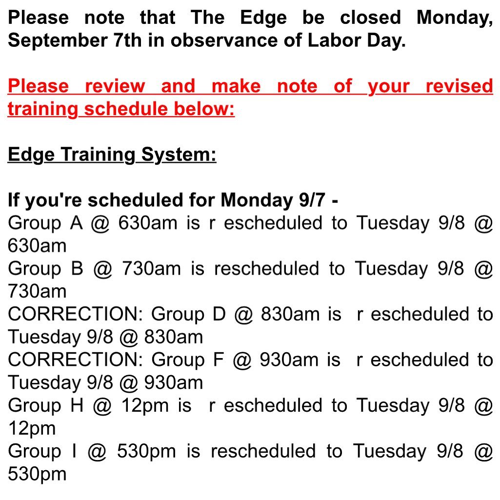 The Edge Sport Enhancement Training