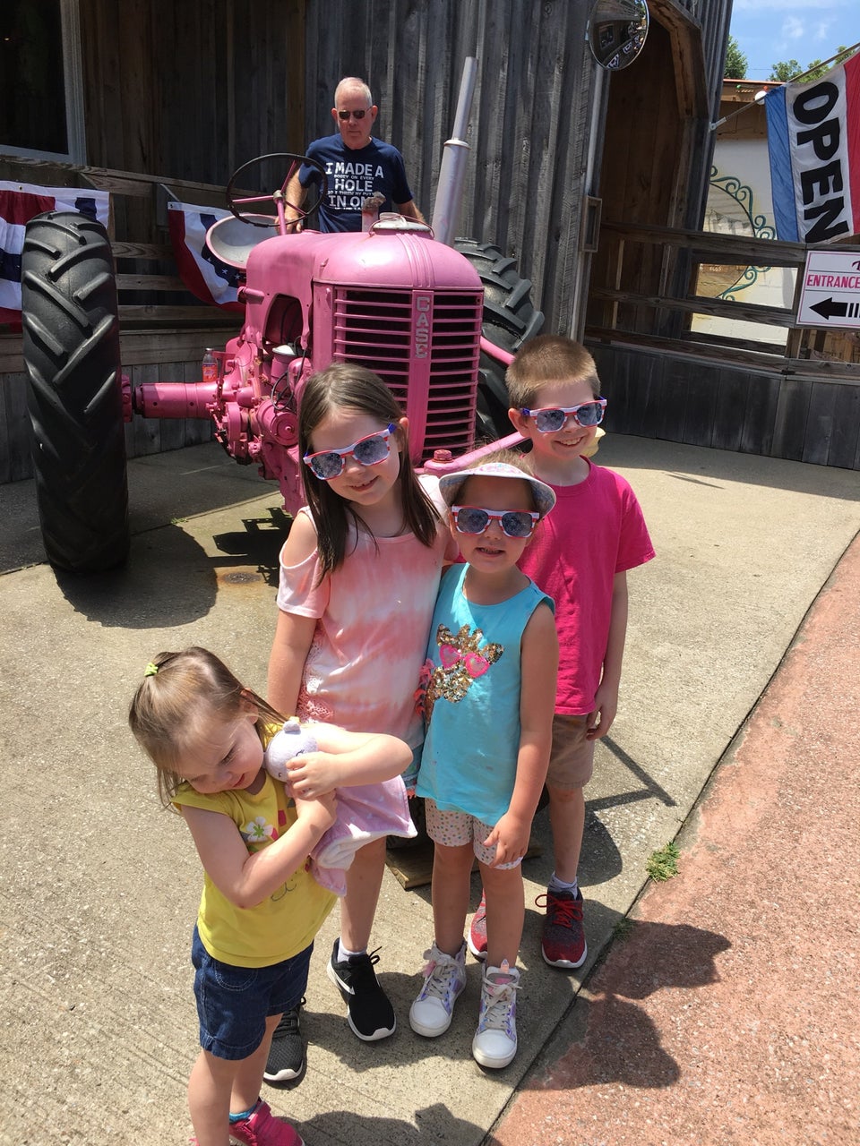 The pink tractor