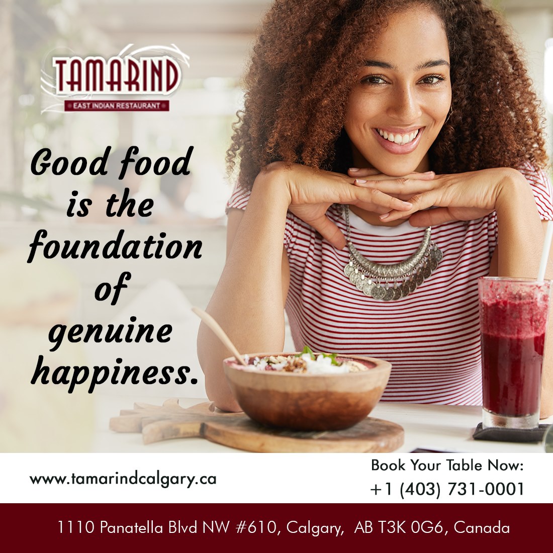 Tamarind East Indian Restaurant 1110 Panatella Blvd NW #610, Calgary