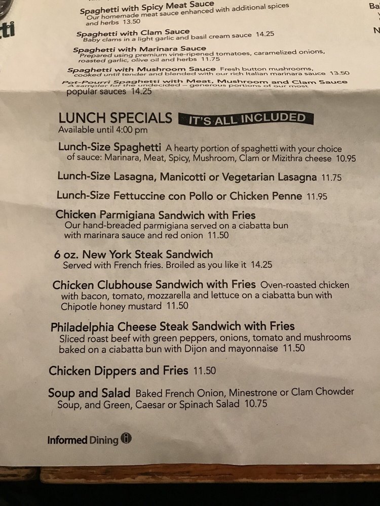 The Old Spaghetti Factory 8882 170 St NW 1666, Edmonton Menu, Reviews (221), Photos (74