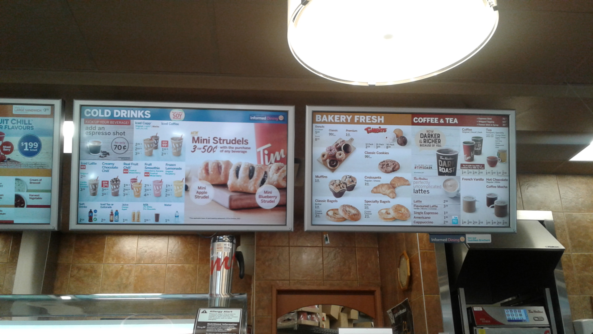 Tim Hortons Menu