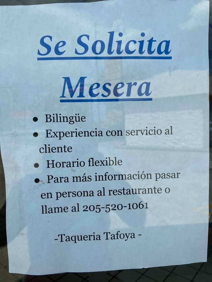 The Taqueria Tafoya 9917 Parkway E B, Birmingham