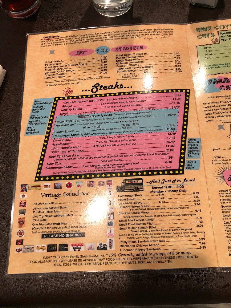 Oh Bryans Family Steak House 2136 Hwy 72 E, Huntsville