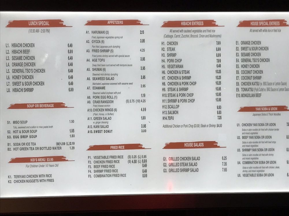Hibachi Express 4016 University Dr, Huntsville