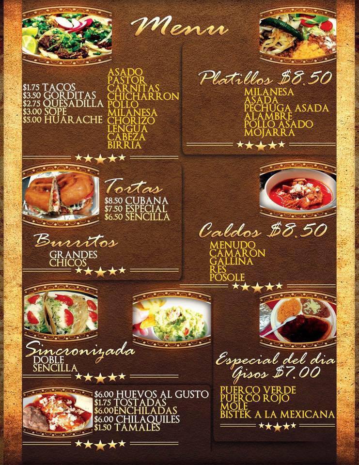 LAS Morelenses #2 Menu