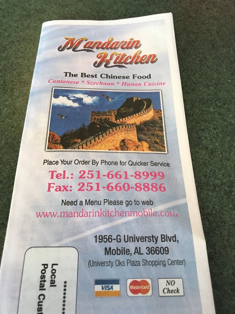Mandarin Kitchen 1956 S University Blvd Suite G, Mobile