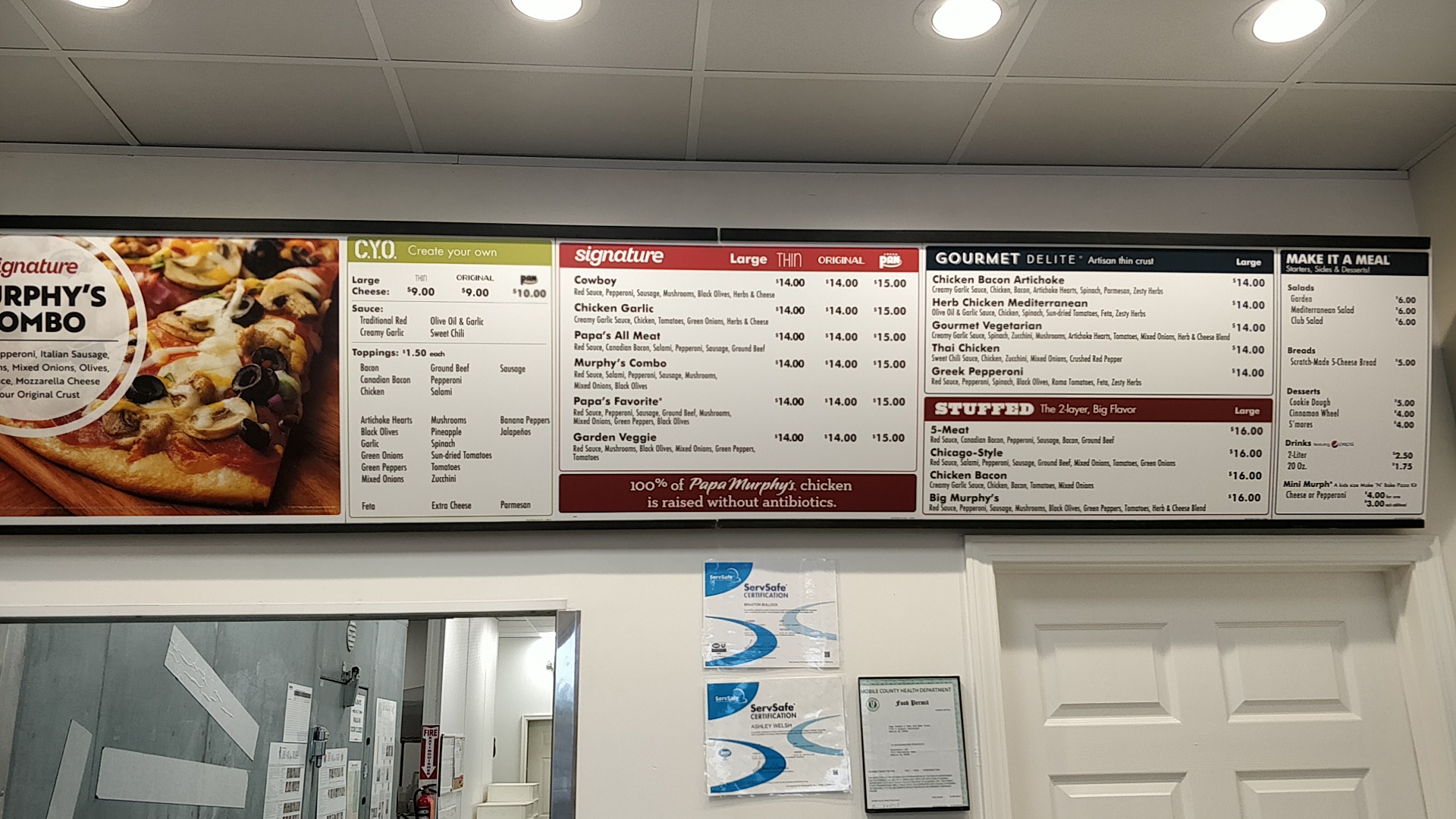 Papa Murphy's Take 'N' Bake Pizza Menu