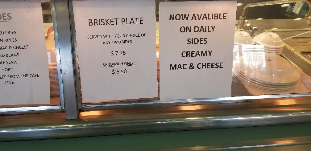 Commerce Cafe Menu
