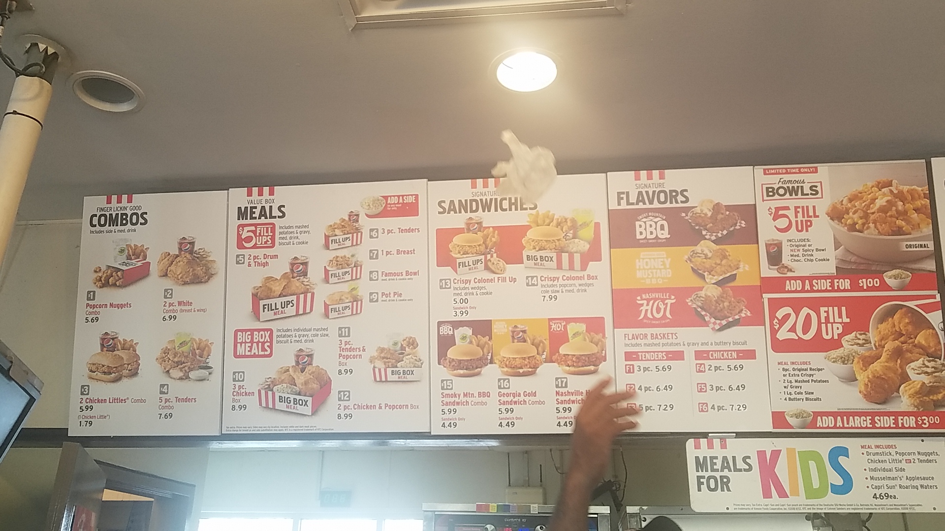 KFC Menu