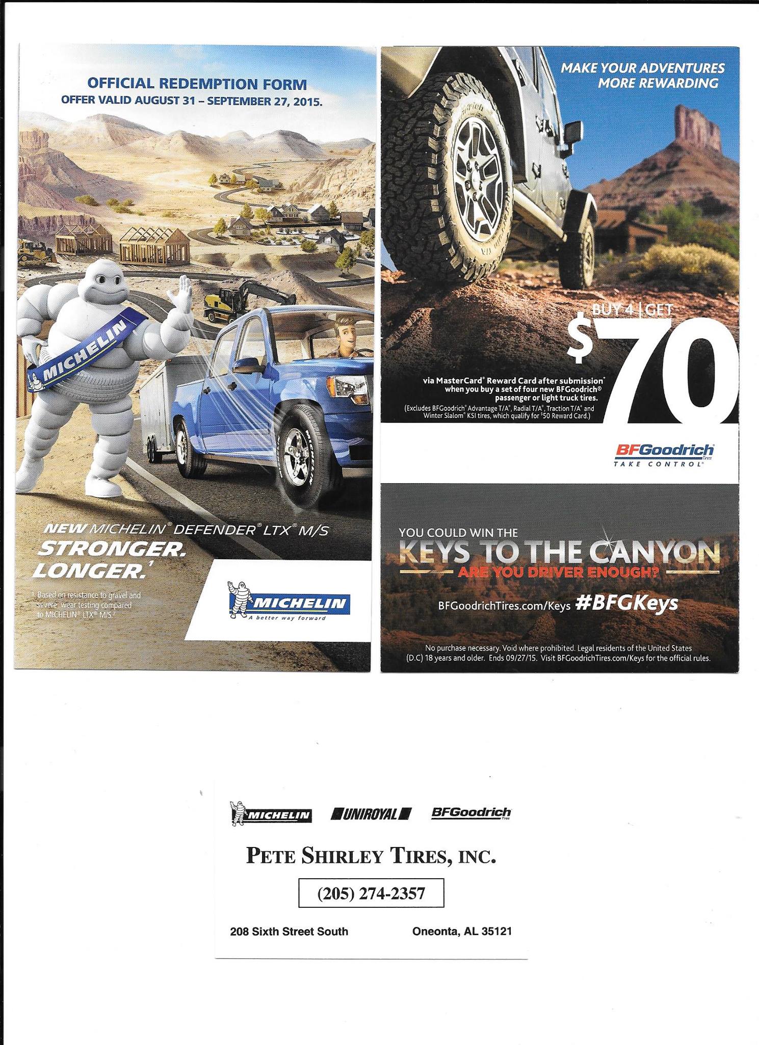 Pete Shirley Tire Inc 208 6th St S, Oneonta