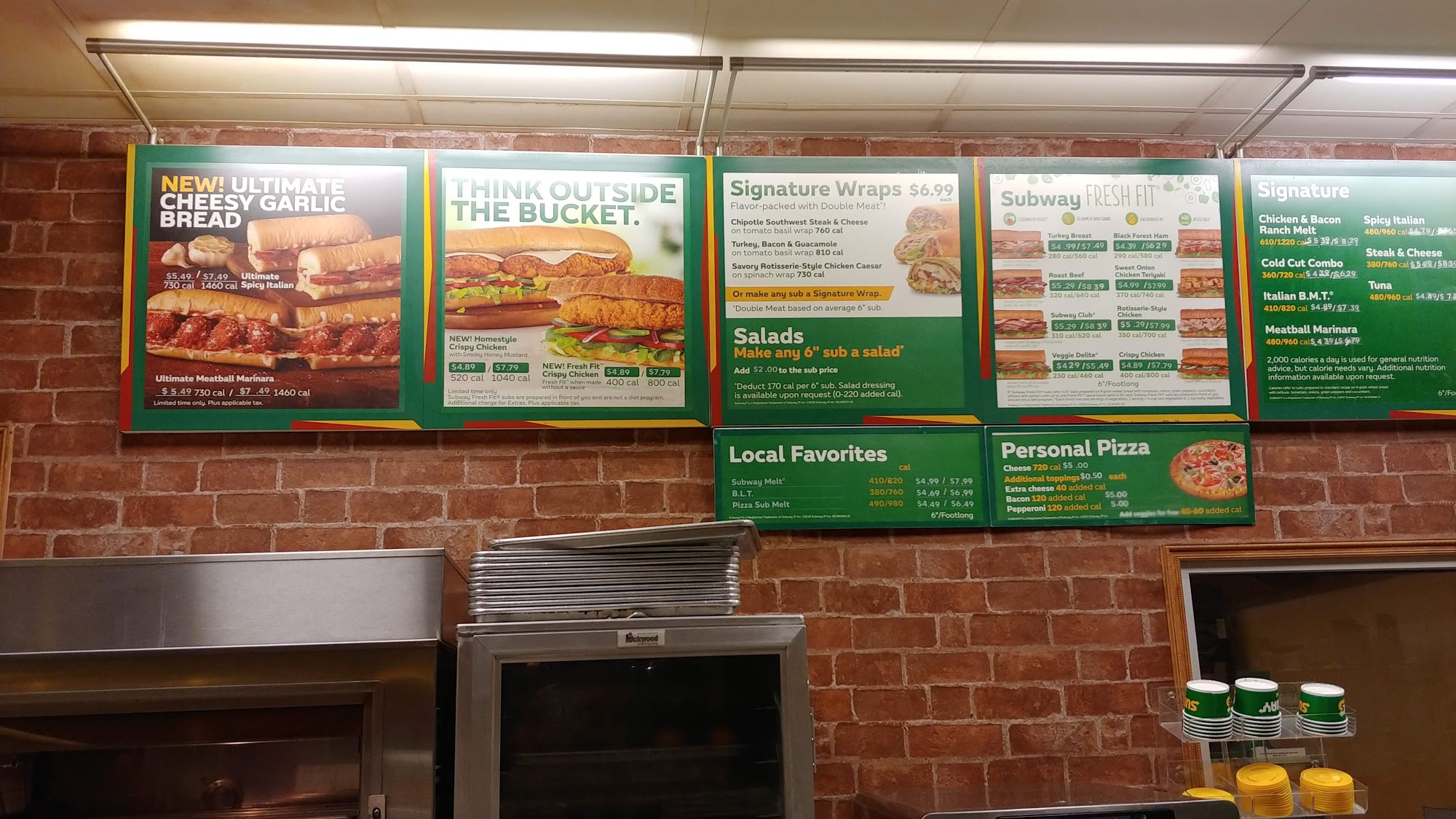 Subway Menu