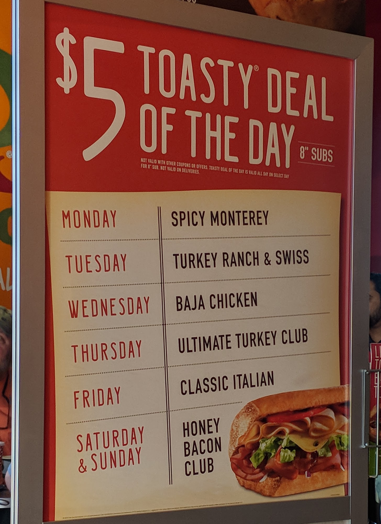Quiznos Menu