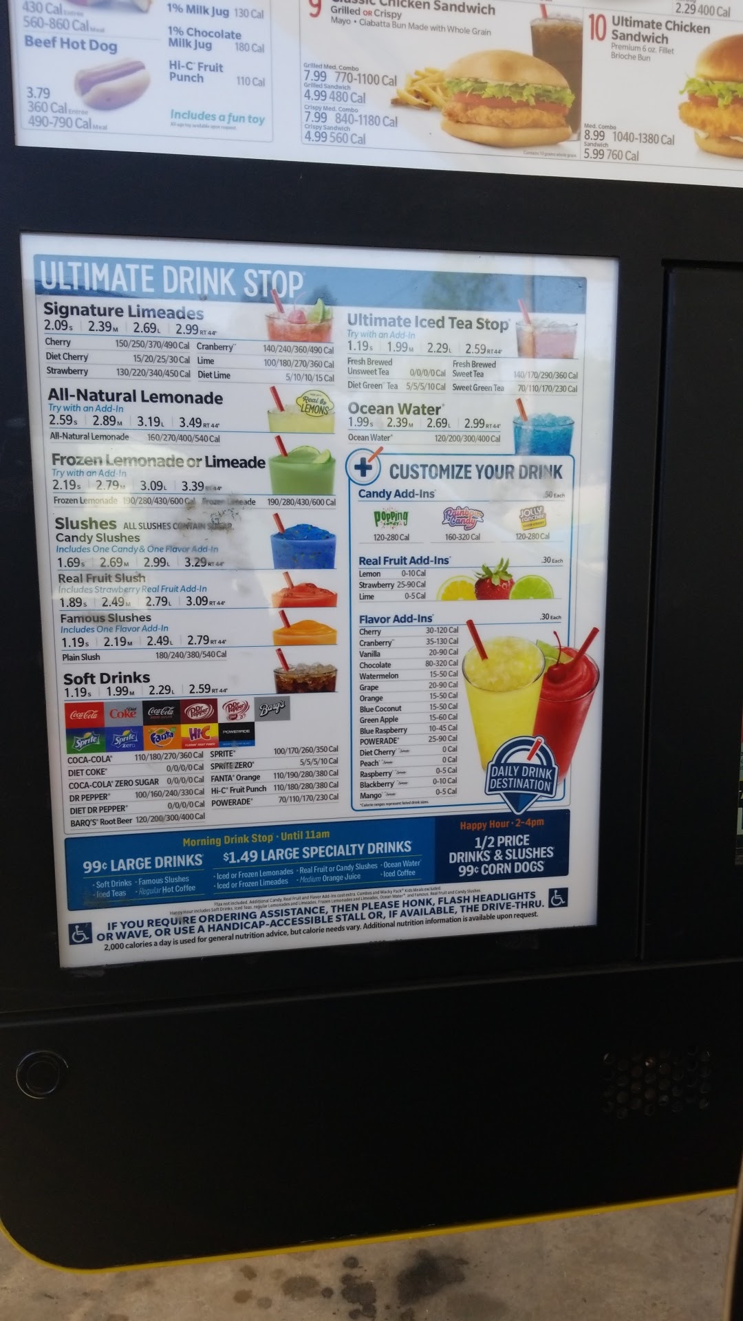 Sonic Drive-In Menu