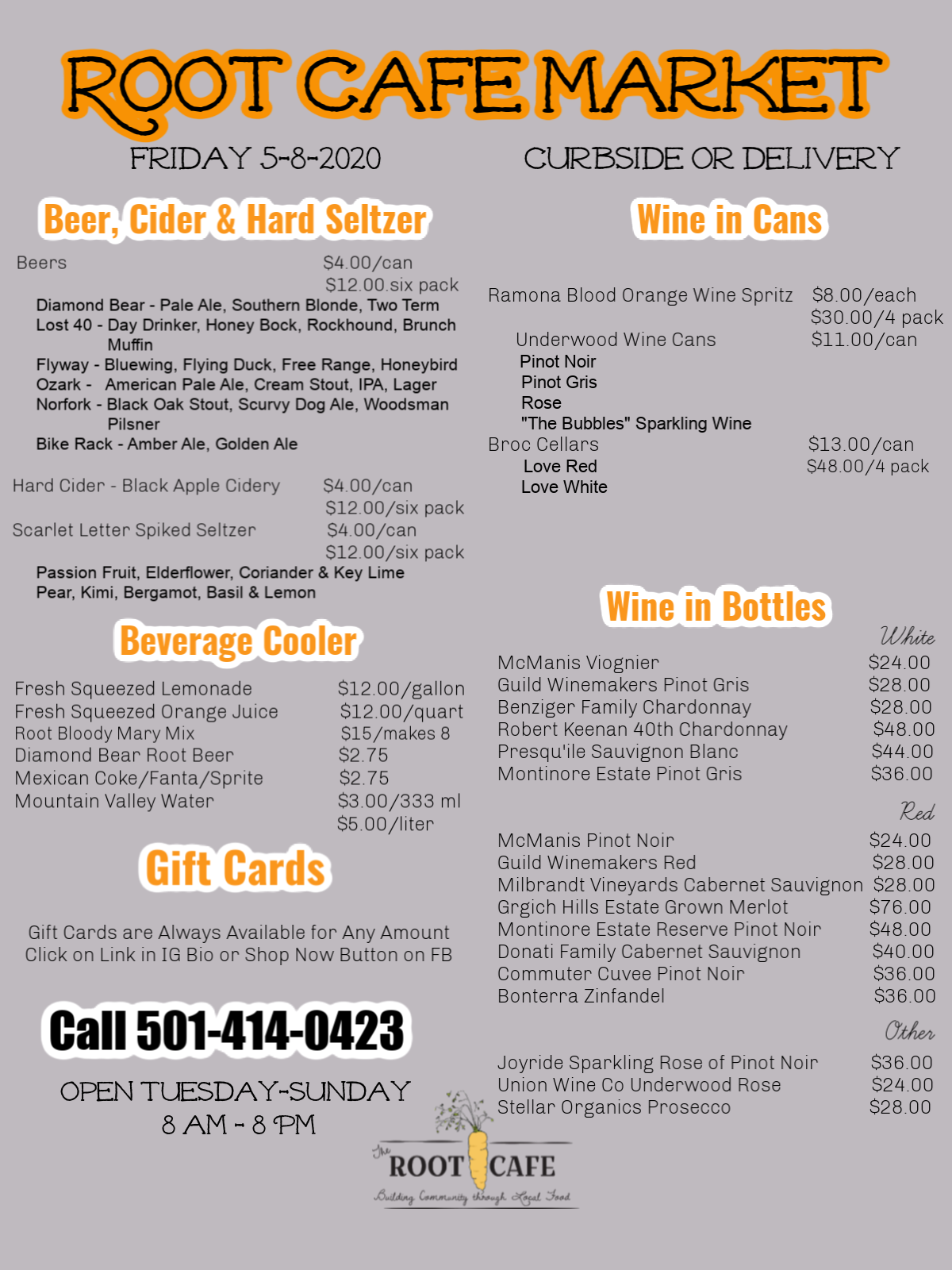 The Root Cafe 1500 Main St, Little Rock