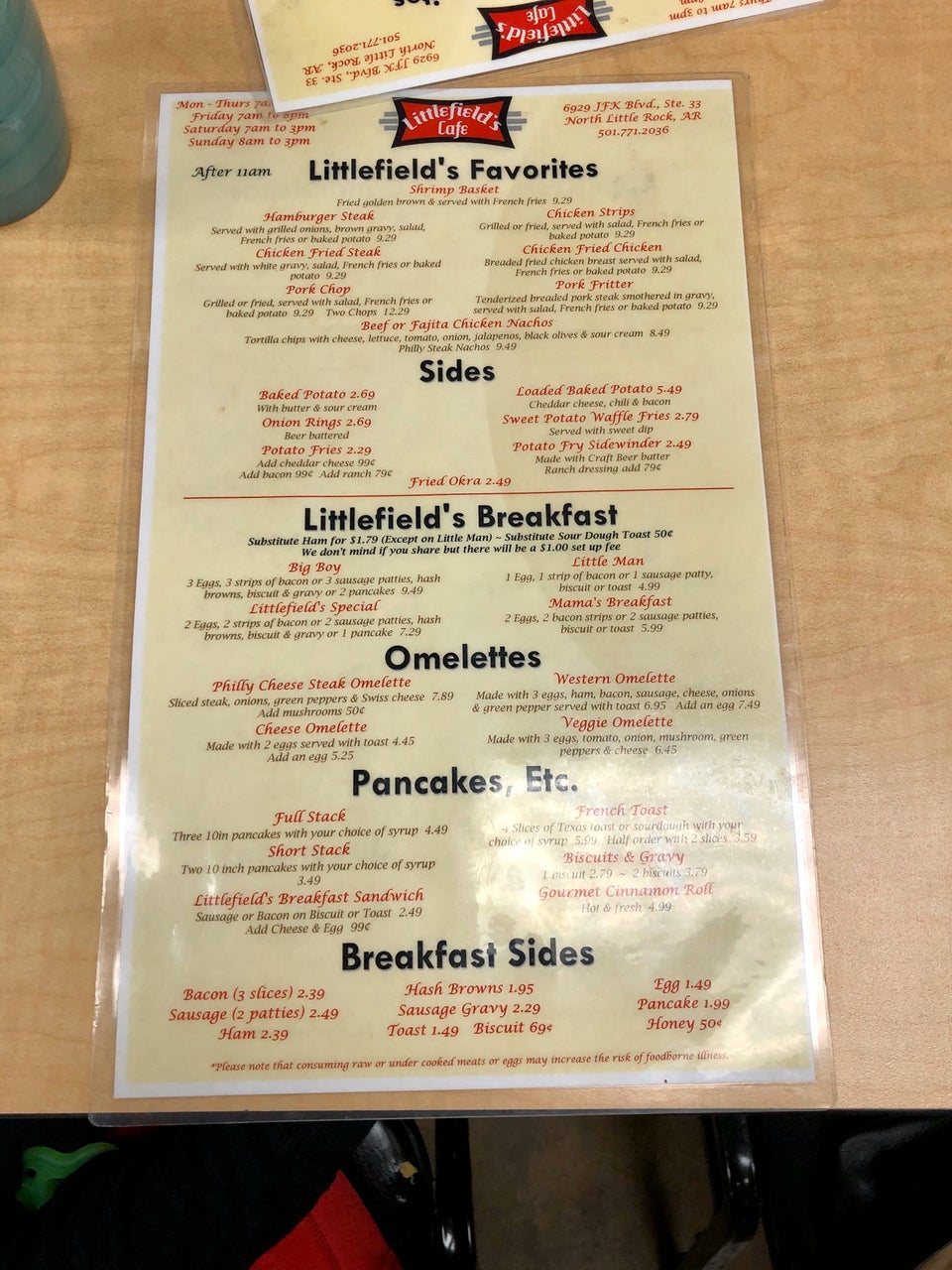 Littlefields Cafe 6929 John F Kennedy Blvd, North Little Rock