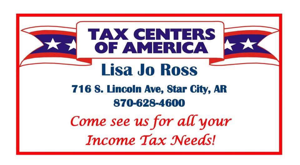 Tax Centers of America 1212 S Lincoln Ave, Star City Arkansas 71667
