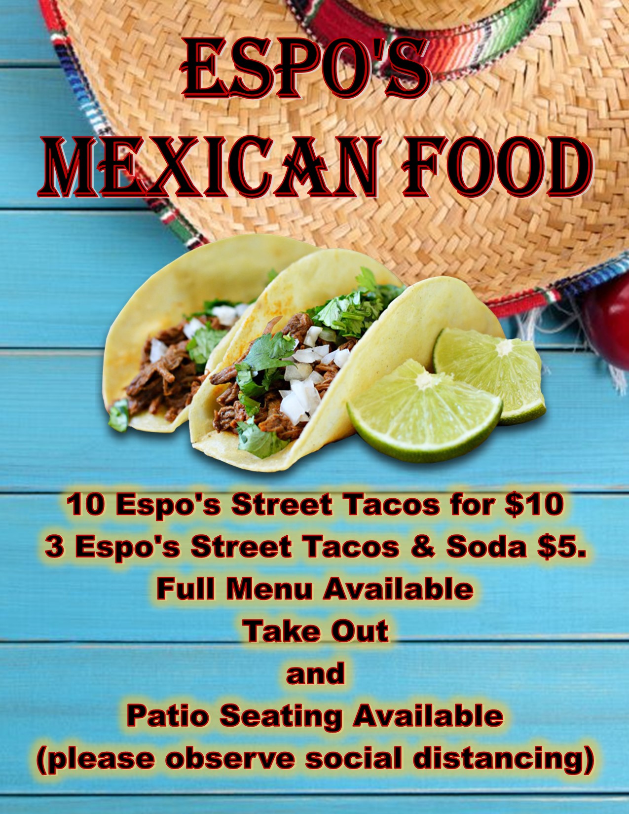 Espo's Mexican Food 3867 W Chandler Blvd, Chandler