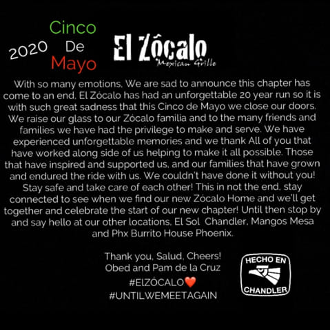 El Zocalo Mexican Grill 28 S San Marcos Pl, Chandler
