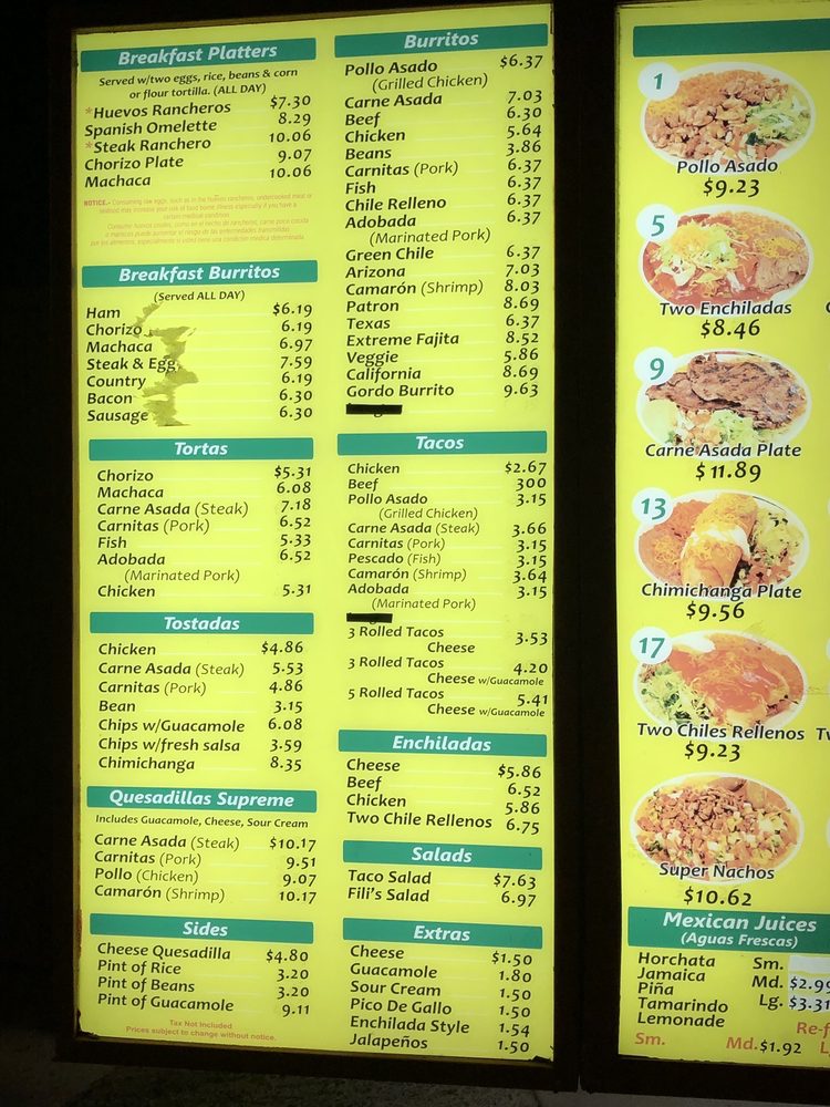 Filiberto's Mexican Food 1517 N Gilbert Rd, Gilbert