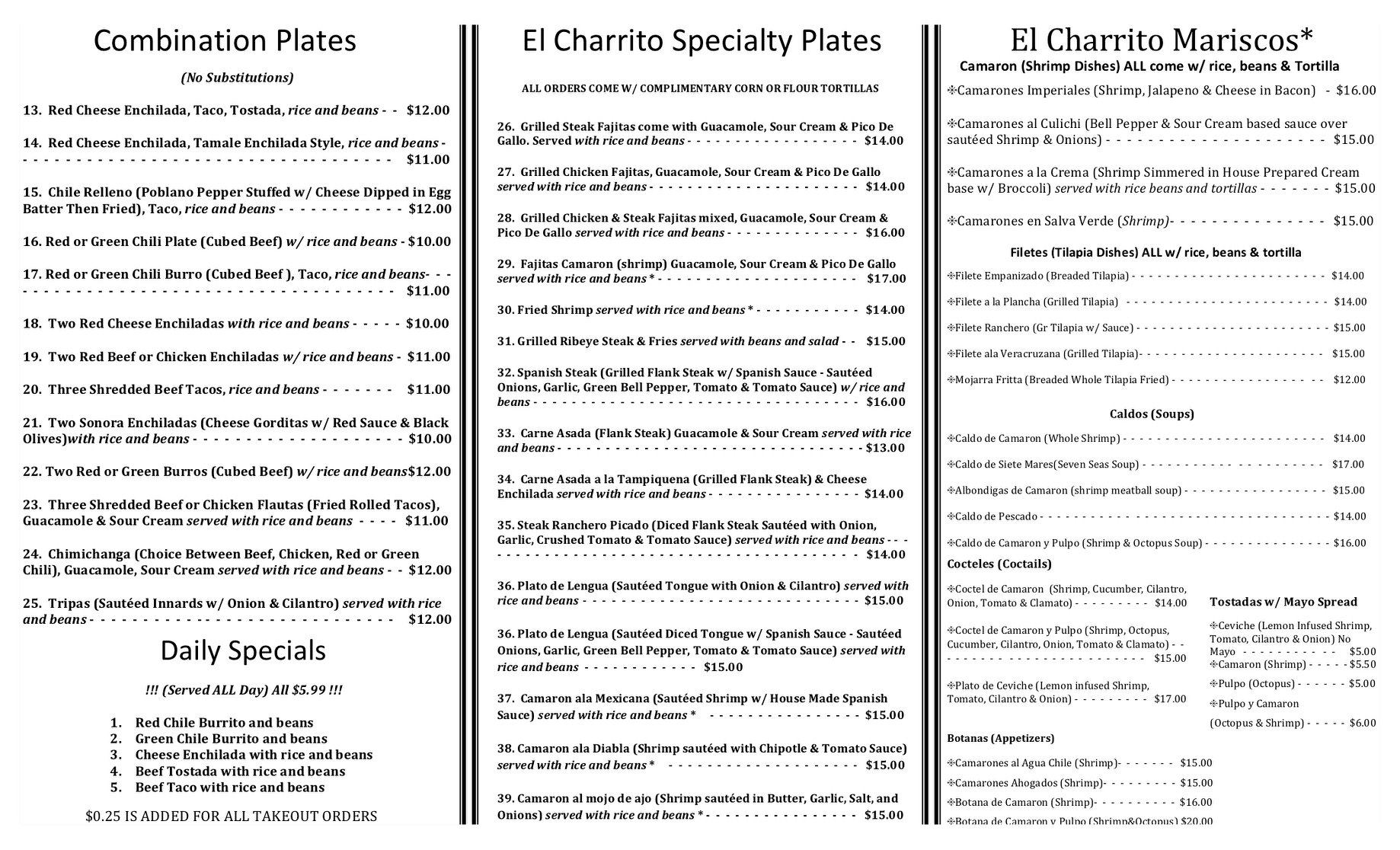 El Charrito Authentic Mexican Cuisine 5410 W Glendale Ave, Glendale