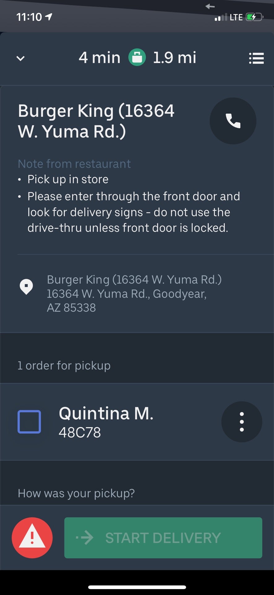 Burger King 16364 W Yuma Rd, Goodyear