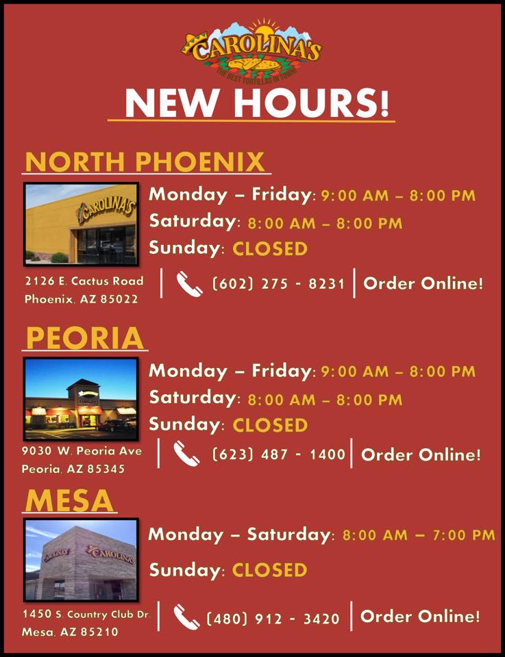 Carolina's Mexican Food - Mesa 1450 S Country Club Dr, Mesa