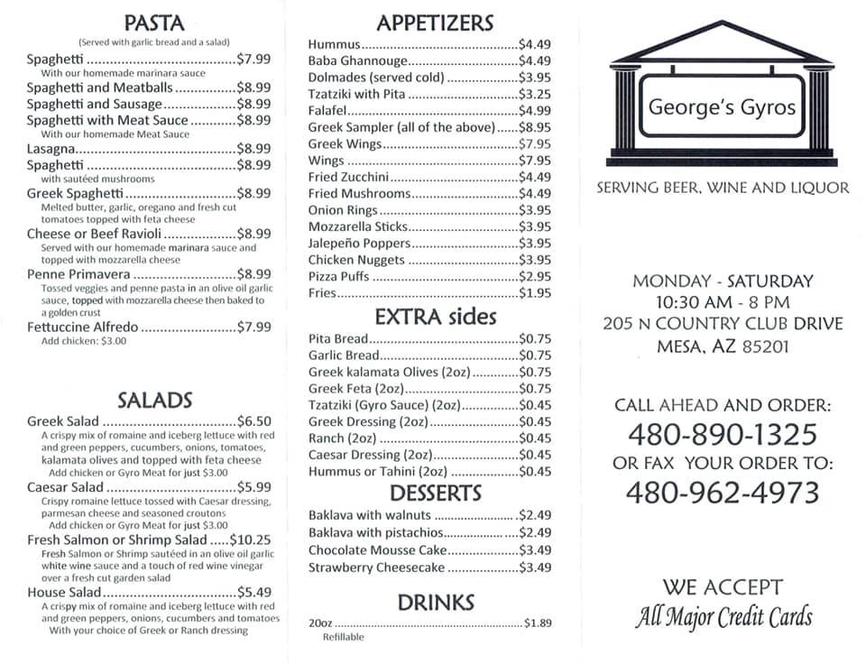 Georges Gyros 205 N Country Club Dr, Mesa