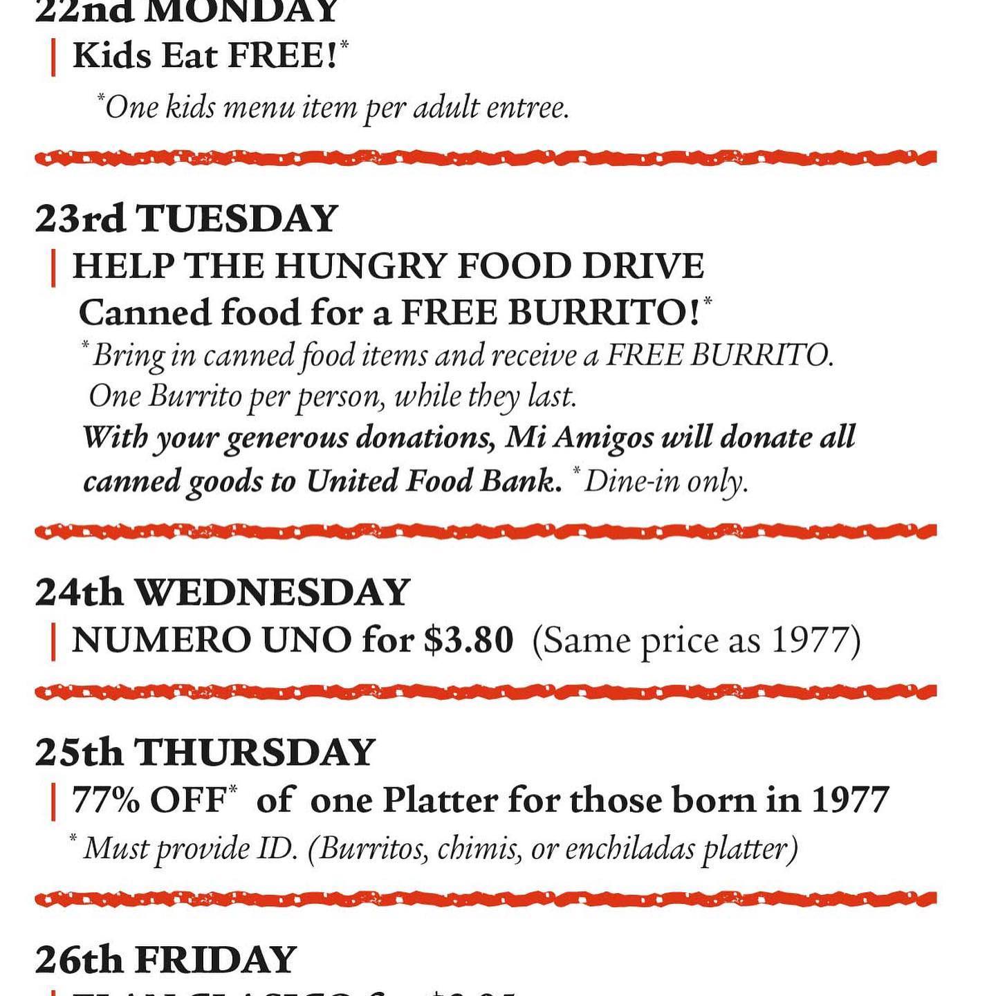 Mi Amigo's Mexican Grill 1264 S Gilbert Rd, Mesa