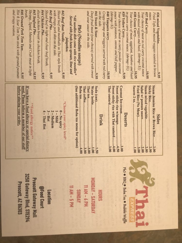 Thai Express 3250 Gateway Blvd STE294, Prescott