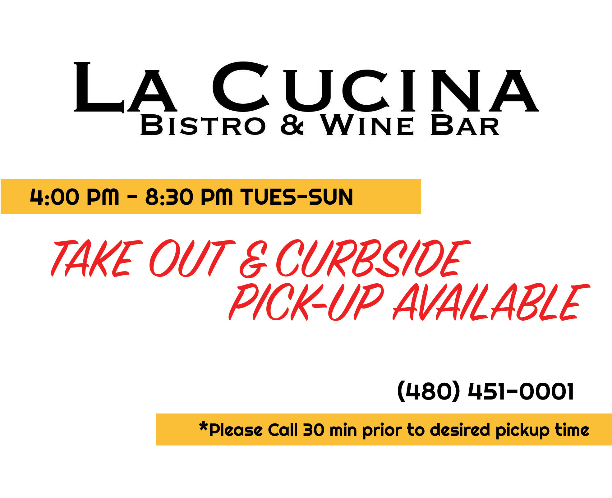 La Cucina Bistro & Wine Bar 14692 N Frank Lloyd Wright Blvd #147, Scottsdale