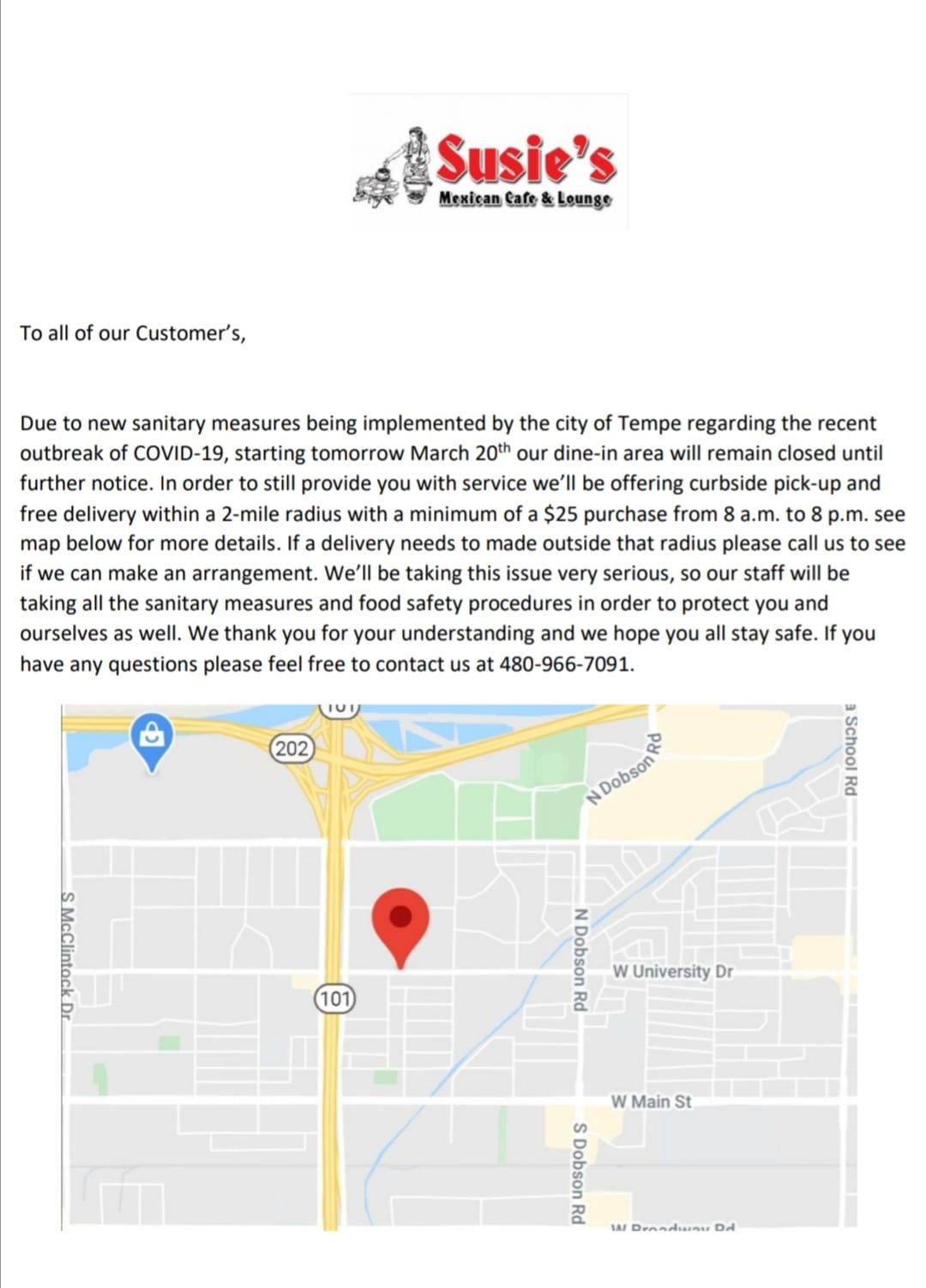 Susie's Mexican Cafe and Lounge 2405 E University Dr, Tempe