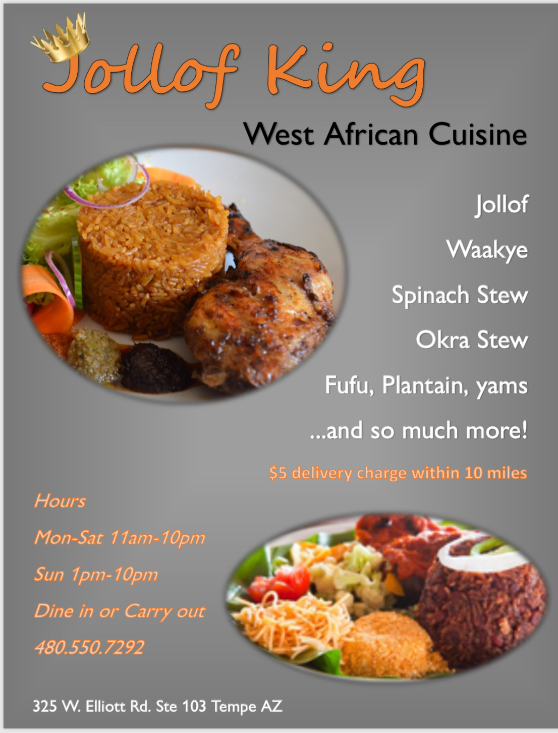 Jollof King Menu