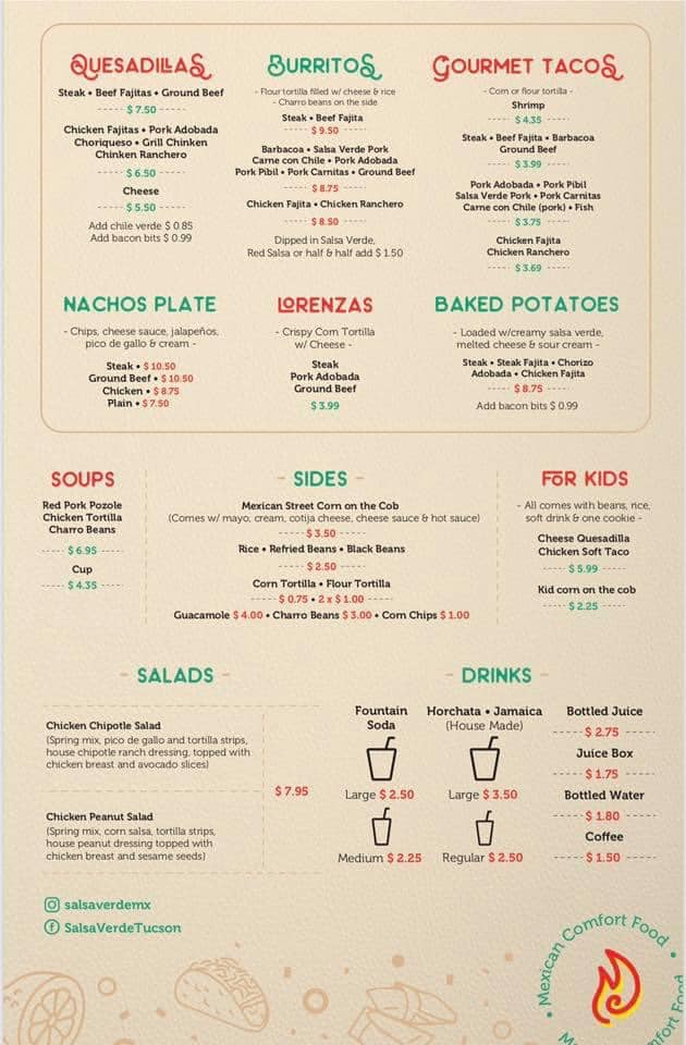 Salsa Verde Restaurant 210 N Pantano Rd, Tucson