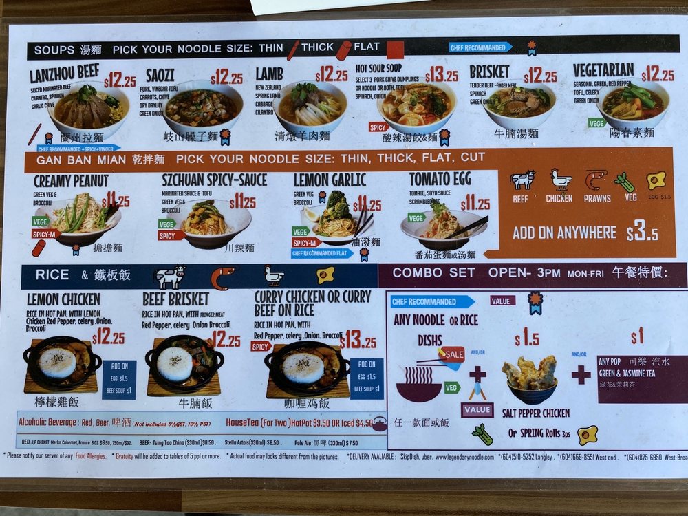 Langley, BC Restaurants Open for Takeout, Curbside Service and/or