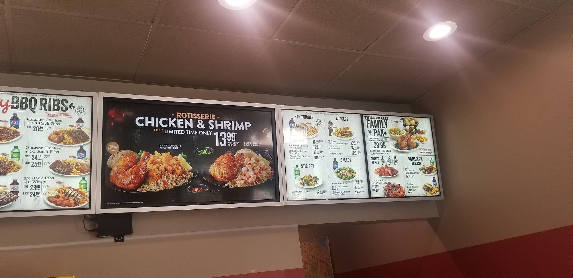Swiss Chalet Menu