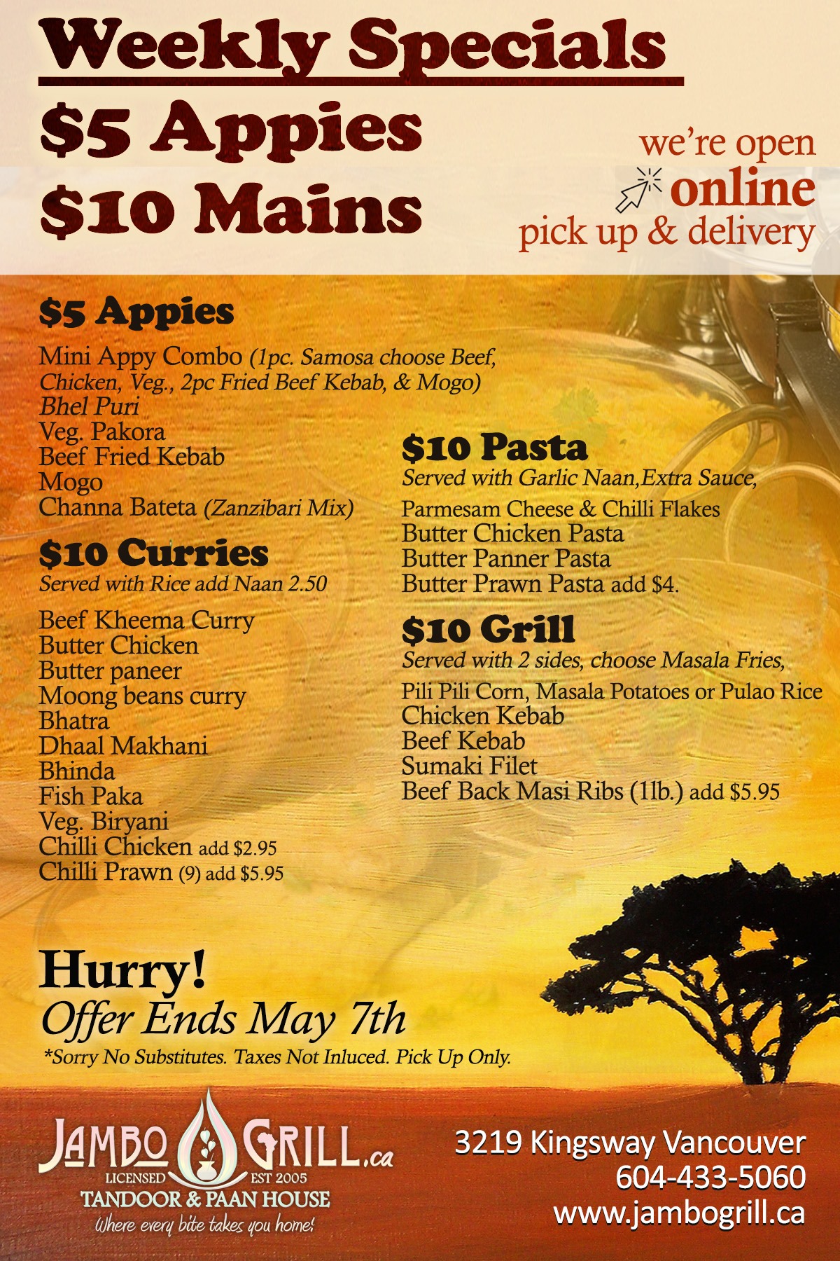 Jambo Grill Tandoor & Paan House 3219 Kingsway, Vancouver