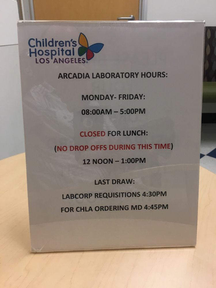 Children's Hospital Los Angeles - Arcadia, Laboratory