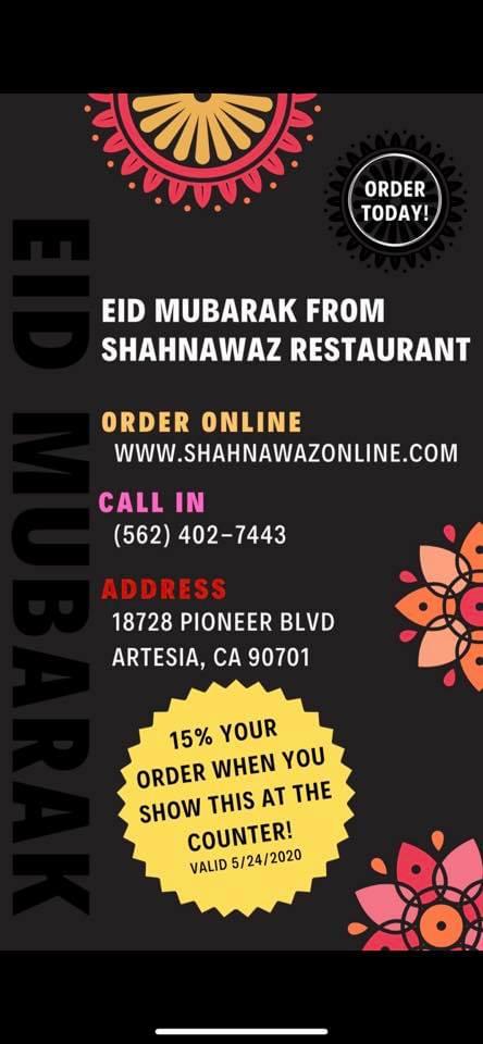 Shahnawaz Restaurant 18728 Pioneer Blvd, Artesia