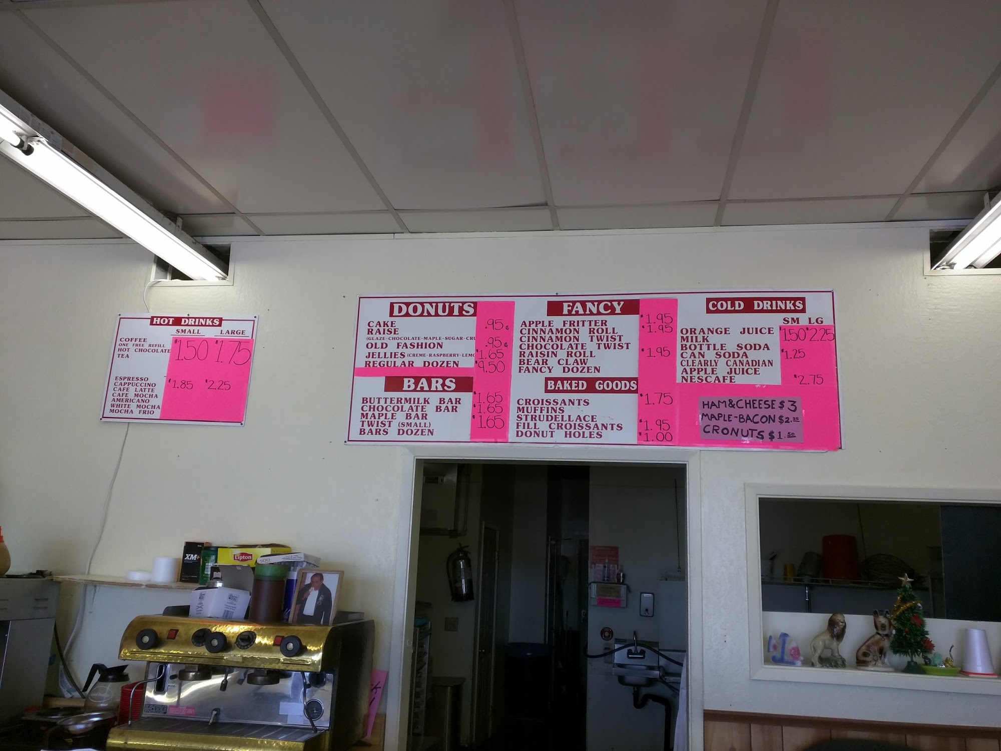 J-R Donuts Menu
