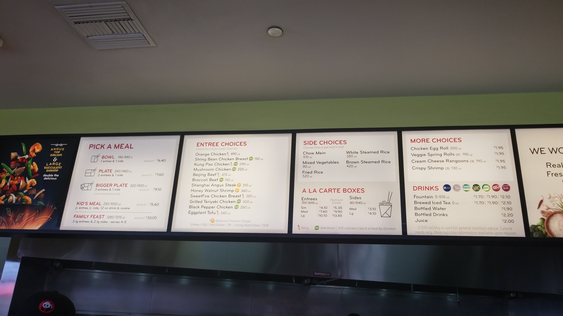 Panda Express Menu