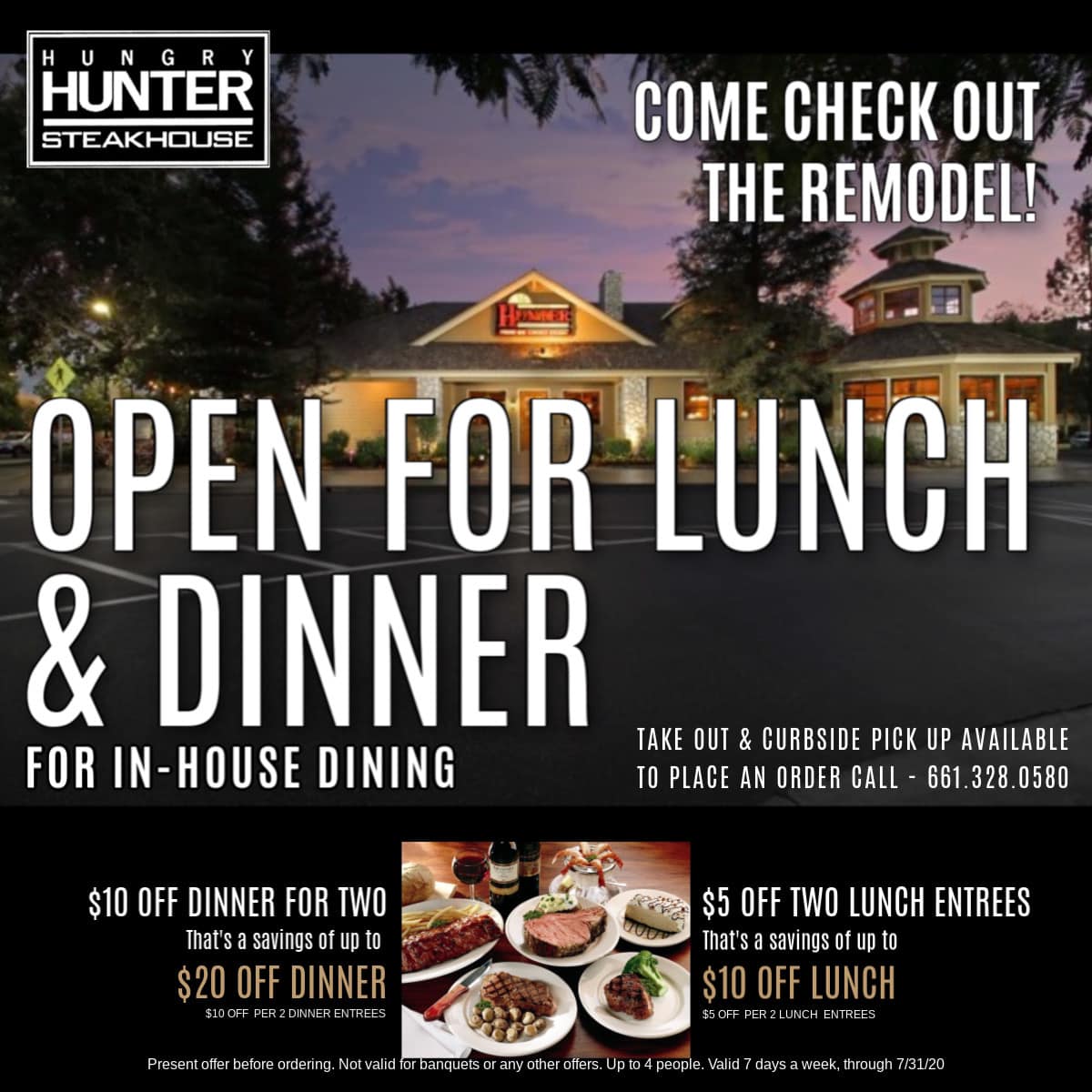 Hungry Hunter Steakhouse 3580 Rosedale Hwy, Bakersfield