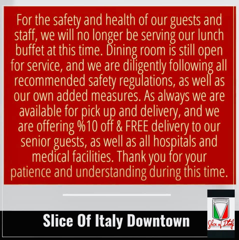 Slice of Italy 3823, 2543 F St, Bakersfield