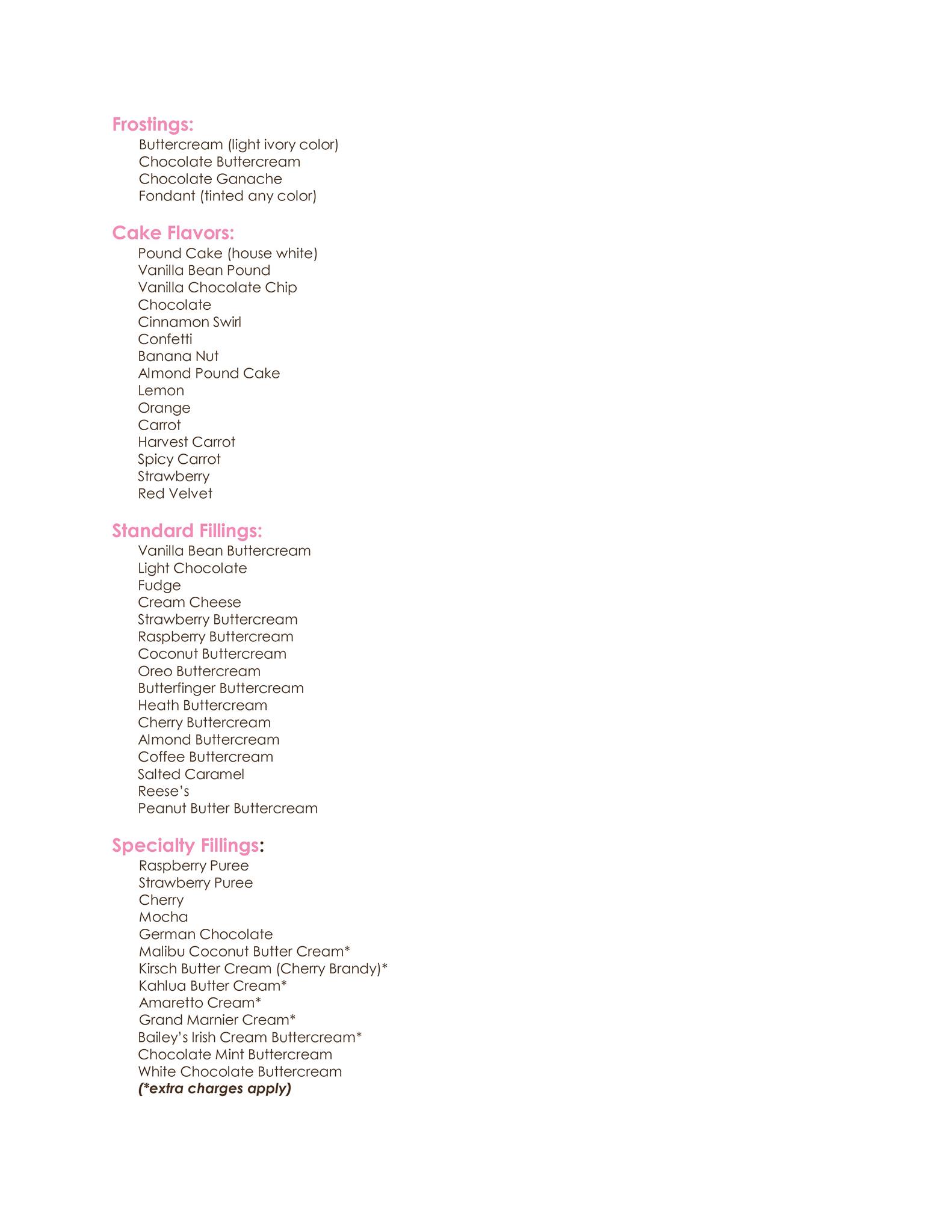 Cornerstone Bakery Menu