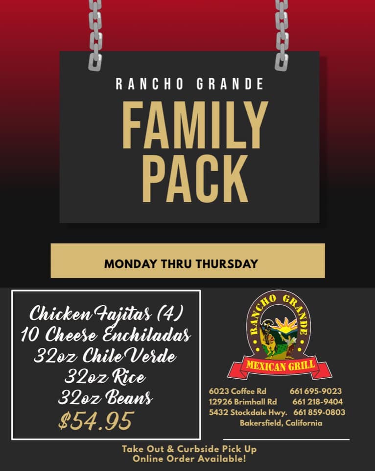 Rancho Grande Mexican Grill & Cantina 5432 Stockdale Hwy, Bakersfield