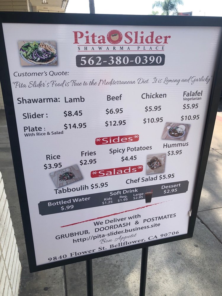 PITA SLIDERS 9840 Flower St, Bellflower