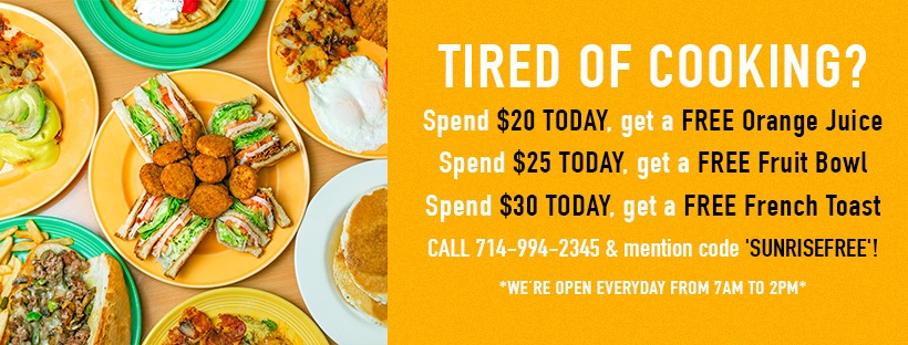 Sunrise Cafe 6068 Orangethorpe Ave, Buena Park