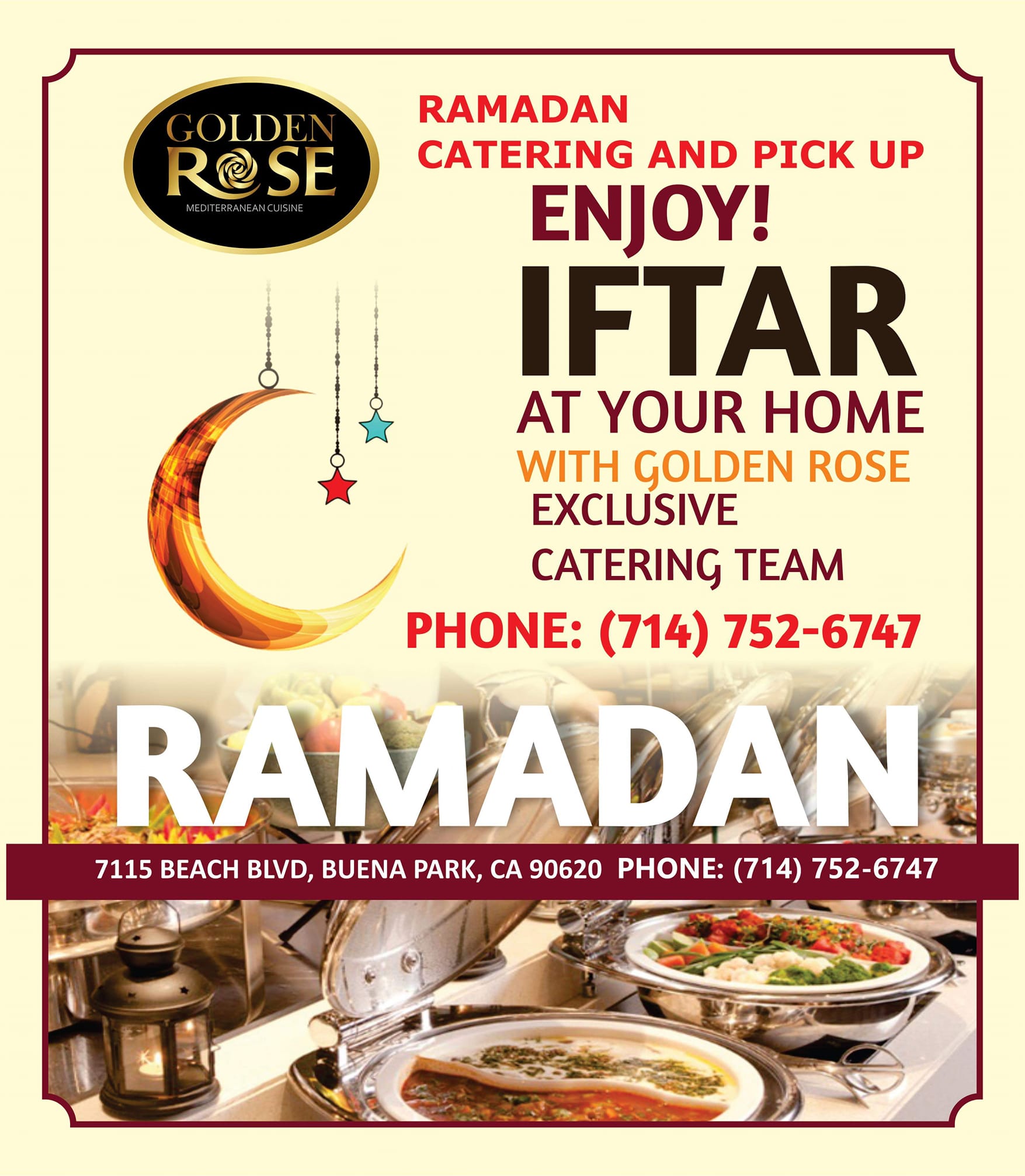 Golden Rose Restaurant & Banquet Hall 7115 Beach Blvd, Buena Park