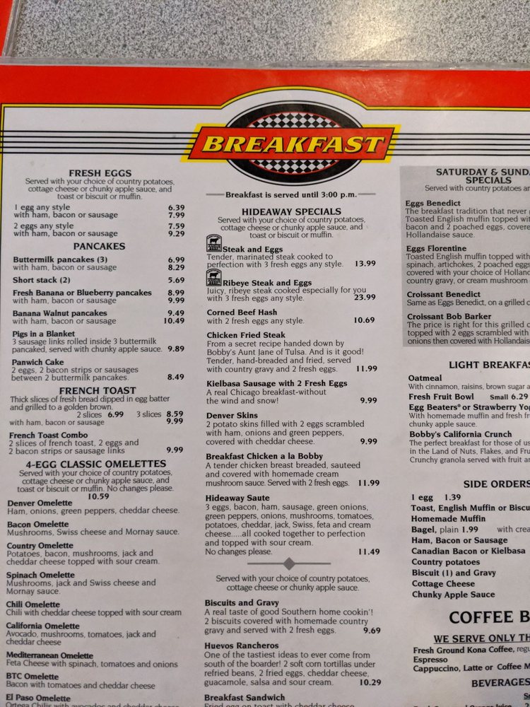 Bobby's Hideaway Cafe 4901 S El Camino Real, Carlsbad