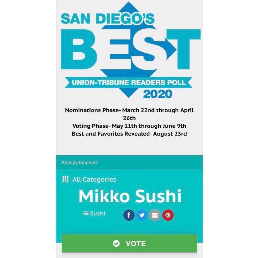 Mikko Sushi 1025 Carlsbad Village Dr, Carlsbad