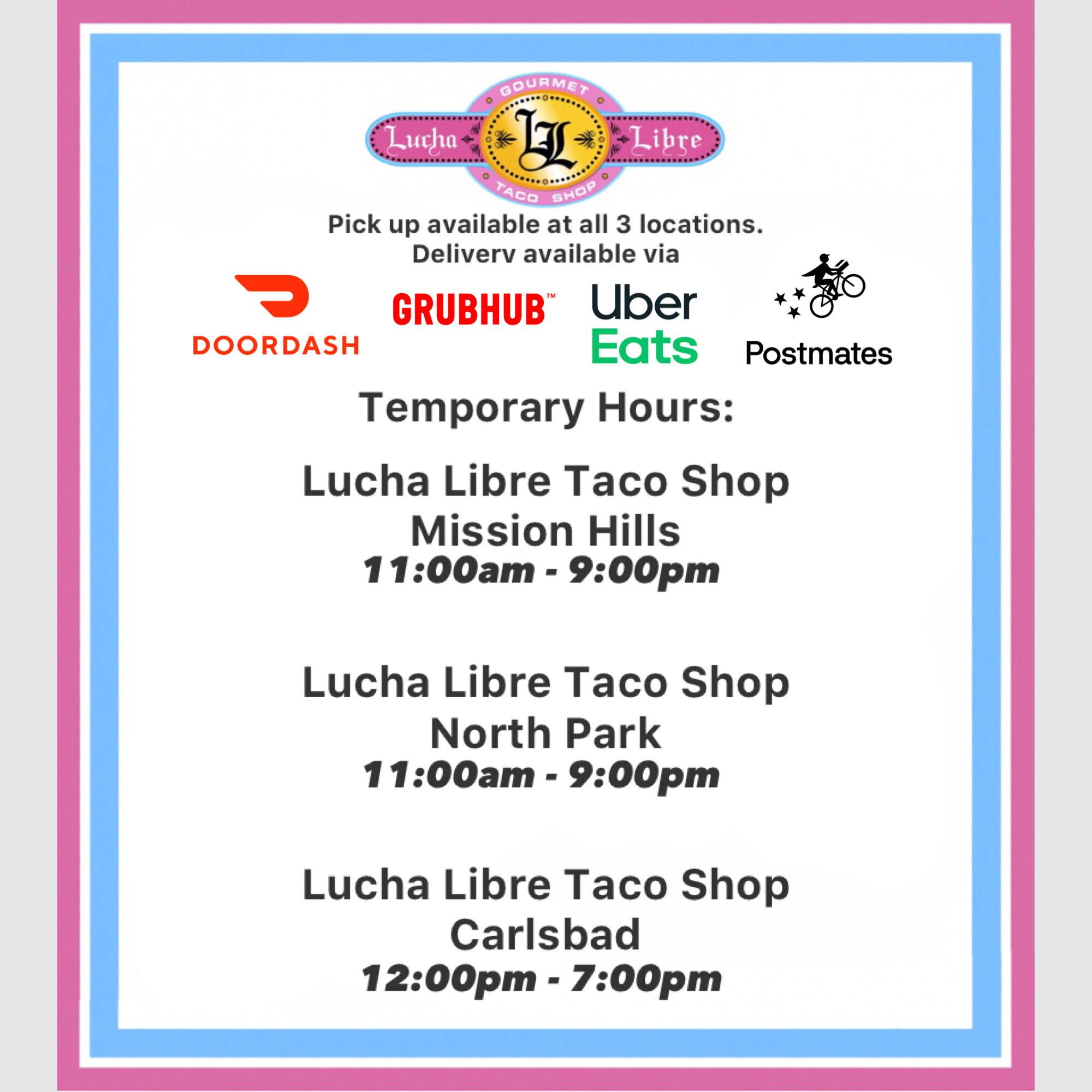 Lucha Libre Taco Shop 2525 El Camino Real Ste 212, Carlsbad